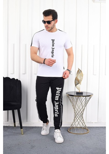 Erkek Angels Baskılı Regular Fit Eşofman Takımı