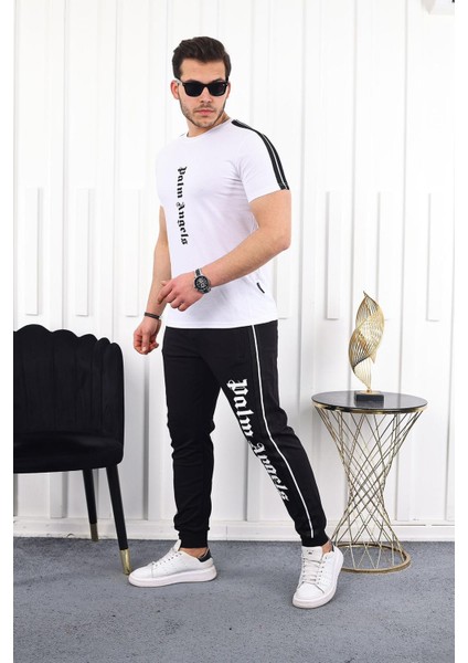 Erkek Angels Baskılı Regular Fit Eşofman Takımı