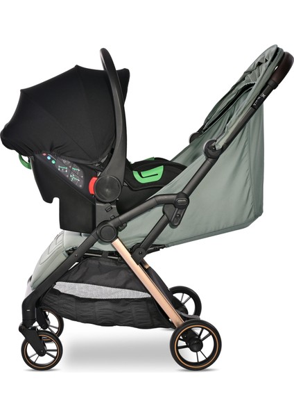 Loret Otomatik Katlanan Kabin Boy Ikiz & Travel Set Bebek Arabası - Green fiyatları