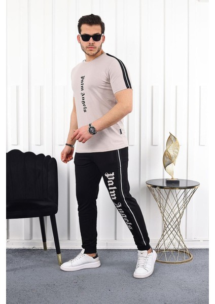 Erkek Angels Baskılı Regular Fit Eşofman Takımı