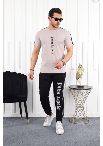 Erkek Angels Baskılı Regular Fit Eşofman Takımı