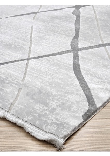 Murano 06430b Gri Modern Saçaklı Yün Halı fiyatları