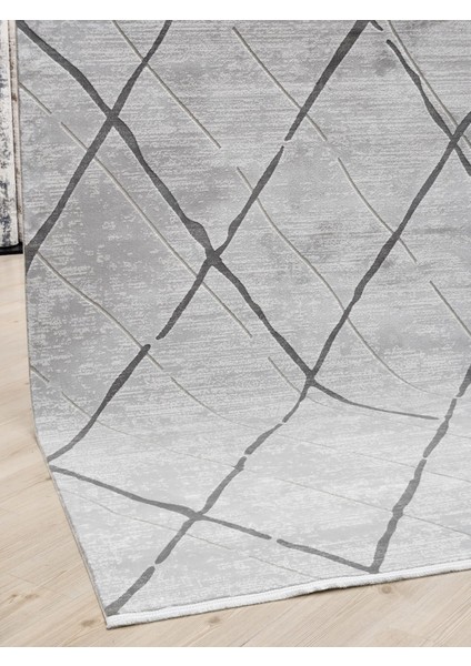 Murano 06430b Gri Modern Saçaklı Yün Halı modelleri