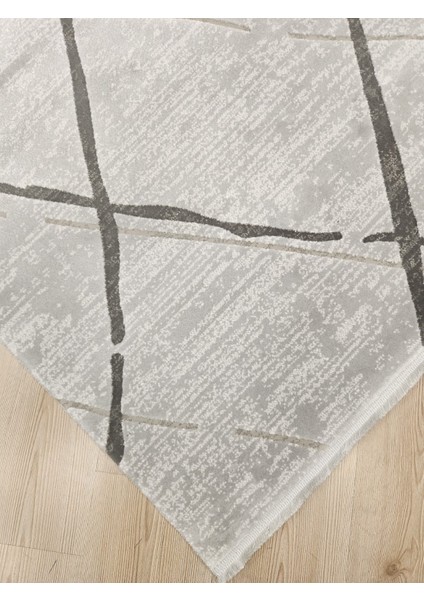 Murano 06430b Gri Modern Saçaklı Yün Halı fırsatları