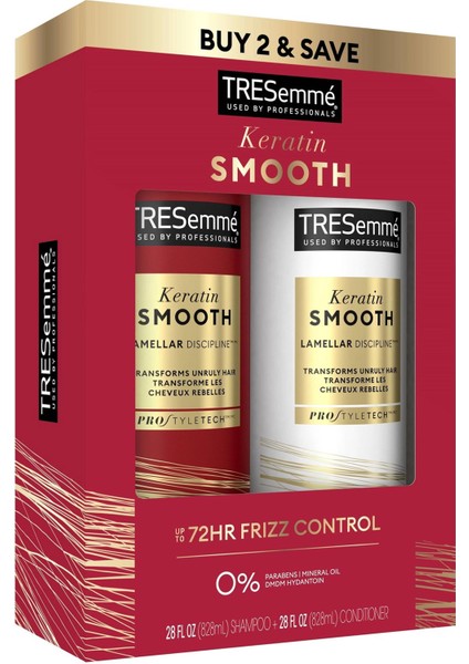 Keratin Smooth Kabarma Karşıtı Şampuan Ve Saç Kremi Set 2x828ml