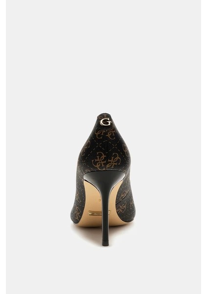 Kadın Dabbey 4G Logolu Kahverengi Topuklu Ayakkabı modelleri