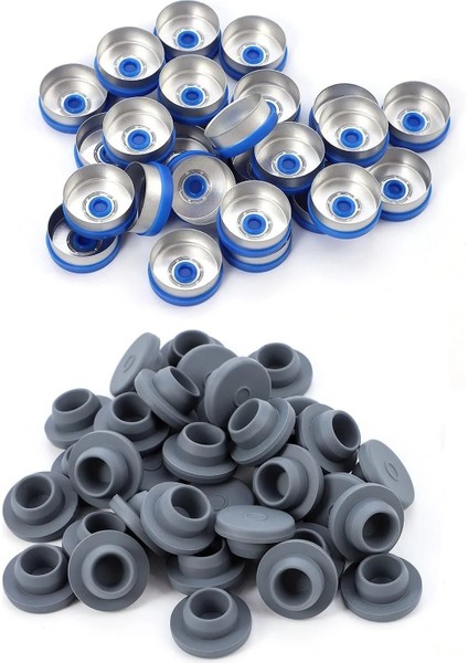 Kapaklı Tıpalı Cam Şişe 10ML - Flakon Şişe - 100 Adet Toptan Set