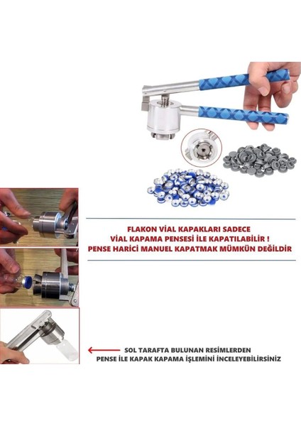 Kapaklı Tıpalı Cam Şişe 10ML - Flakon Şişe - 100 Adet Toptan Set
