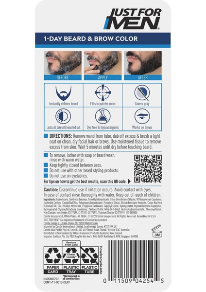 1 Günlük Geçici Sakal Ve Kaş Boyası Koyu Kahverengi/Siyah 9ml