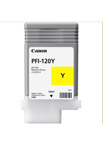 Plotter Sarf® Canon PFI-120 Y (Yellow) Sarı Plotter Orijinal Mürekkep Kartuş 130 Ml. (2888C001)