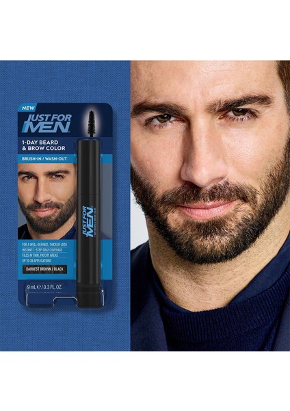 1 Günlük Geçici Sakal Ve Kaş Boyası Koyu Kahverengi/Siyah 9ml