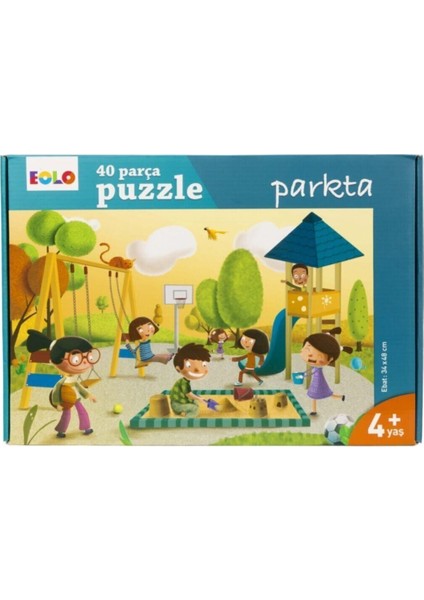 Yer Puzzle 40 Parça 2 Li Set ( Şehirde - Parkta )