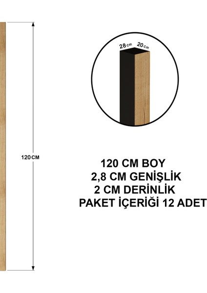 Kendinden Yapışkanlı 120CM 12 Adet Ahşap Çıta Savana Meşe Cl1-Sm modelleri