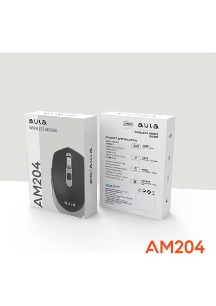 AM204 Çift Modlu Bluetooth ve Kablosuz 1600DPI Şarj Edilebilir Optik Mouse Beyaz