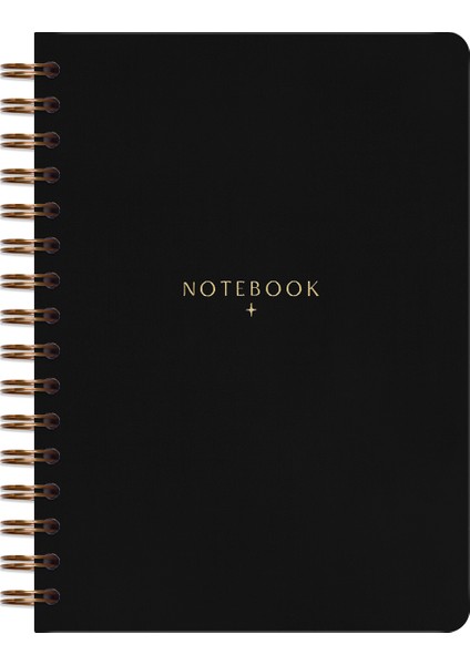 Matt Notebook A5 15X21 cm Spiralli Keten Not Defteri Siyah