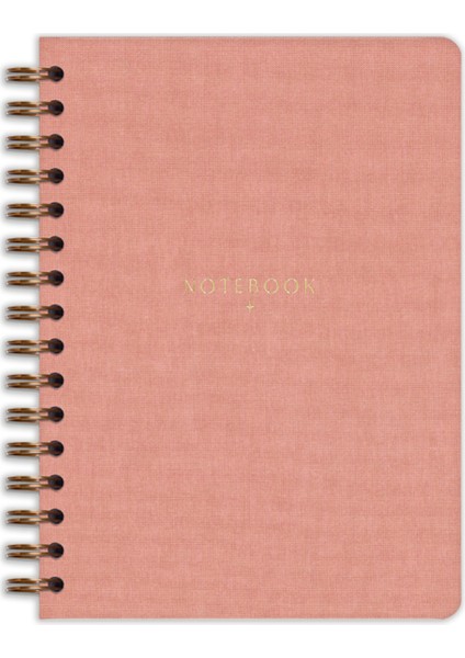 A5 15X21 cm Spiralli Keten Not Defteri Pembe