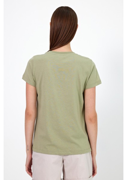 Kadın Flower Ada Çayı Baskılı Bisiklet Yaka Regular Fit T-Shirt fırsatları