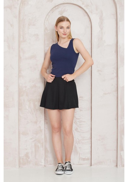 Lacivert Kesik Yaka Kalın Askılı Bluz -2410 fiyatları