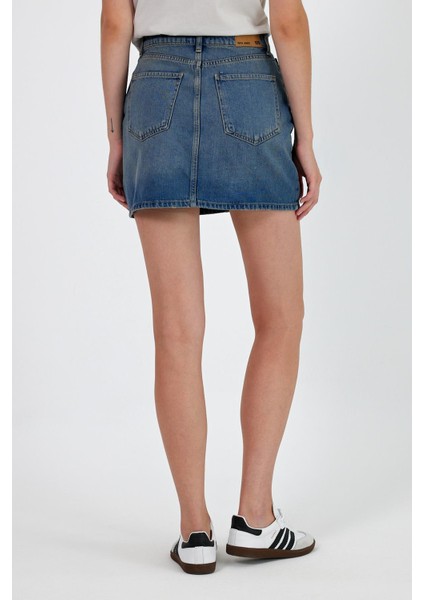 Kadın Alishia Dark Blue Regular Fit Jean Etek