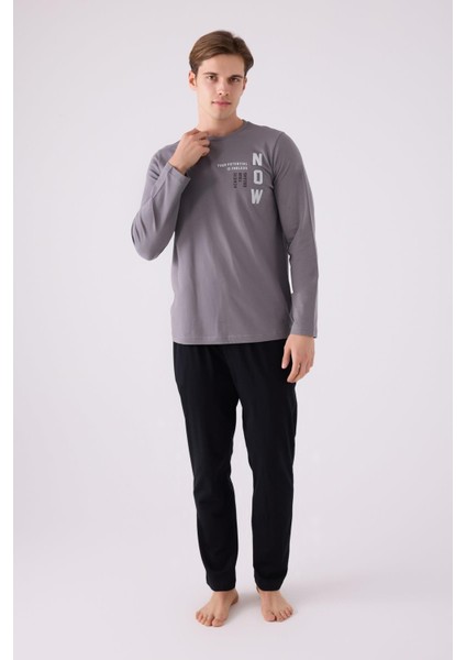 Pamuklu Kışlık Erkek Pijama Takım, Cep Detaylı