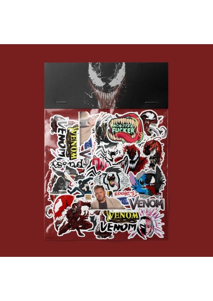 Venom Sticker Paketi / Bullet Journal Defter Çıkartma Ajanda Laptop Etiket