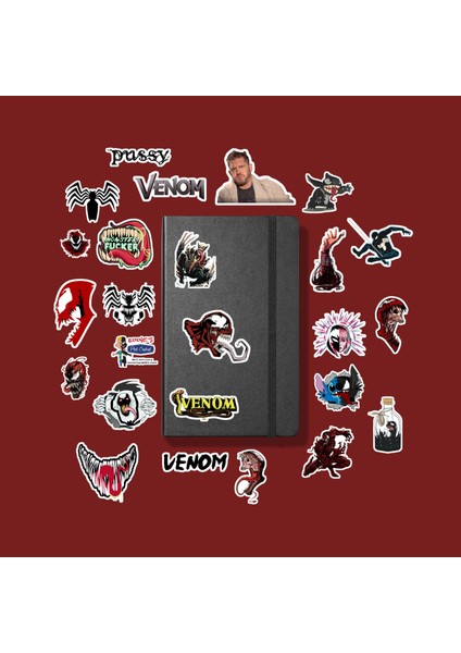 Venom Sticker Paketi / Bullet Journal Defter Çıkartma Ajanda Laptop Etiket