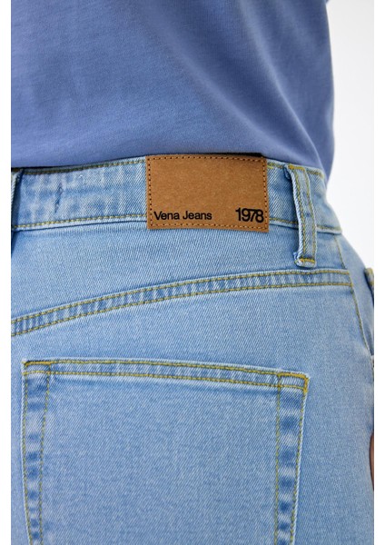 Kadın Wanda Sky Blue Wide Leg Jean Pantolon fırsatları