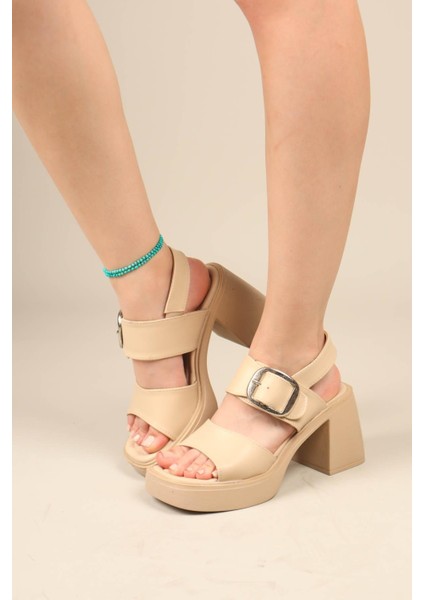 GABRİELA Tokalı Platform Ayakkabı BEJ