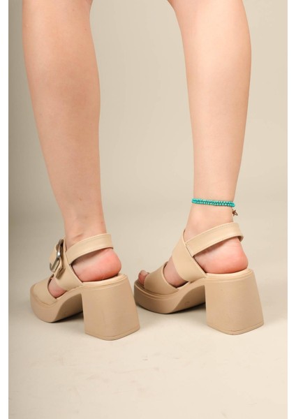 GABRİELA Tokalı Platform Ayakkabı BEJ fiyatları