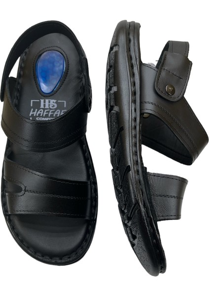 Rubinleather Jel Taban Günlük Deri Erkek Terlik Tam Ortapedik Taban