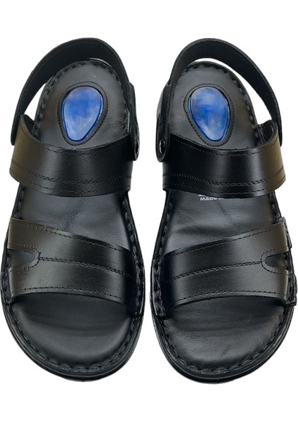 Rubinleather Jel Taban Günlük Deri Erkek Terlik Tam Ortapedik Taban