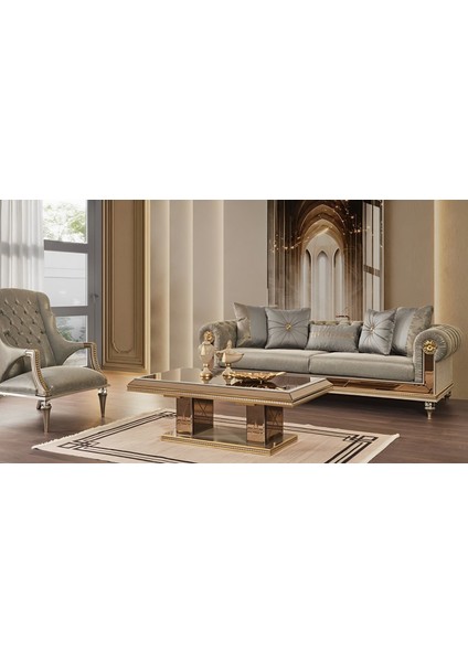 Niyazi Güneş Mobilya Asiyan Triple Sofa ( Art Deco )