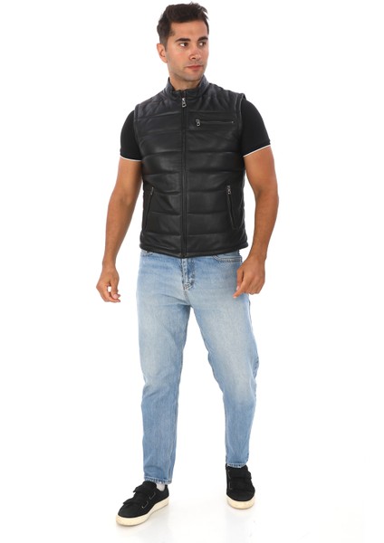 Erkek Hakiki Deri Şişme Yelek modelleri