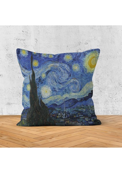The Starry Night Çift Taraflı Kırlent Kılıfı 2 Adet