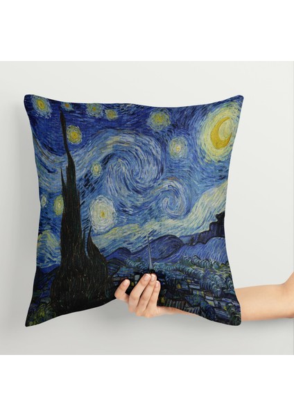 The Starry Night Çift Taraflı Kırlent Kılıfı 2 Adet