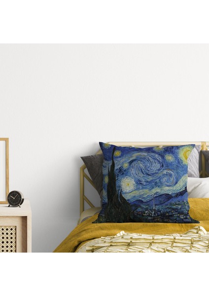 The Starry Night Çift Taraflı Kırlent Kılıfı 2 Adet