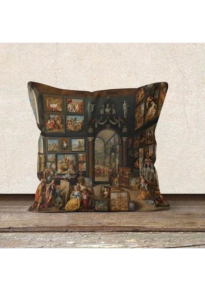 Apelles Painting Campaspe Çift Taraflı Kırlent Kılıfı 2 Adet
