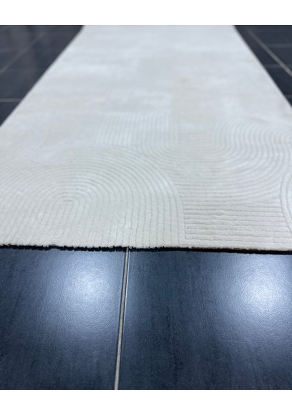 Leaf Kaymaz Taban Rölyef Krem Halı fırsatları