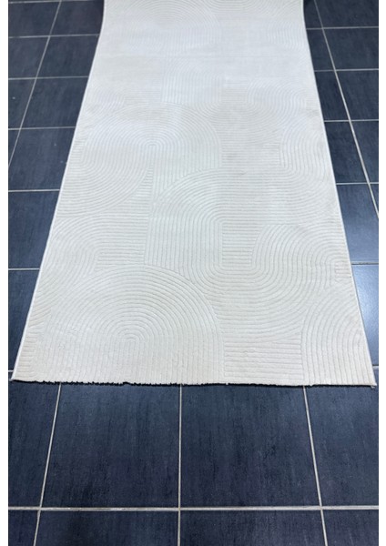 Leaf Kaymaz Taban Rölyef Krem Halı modelleri