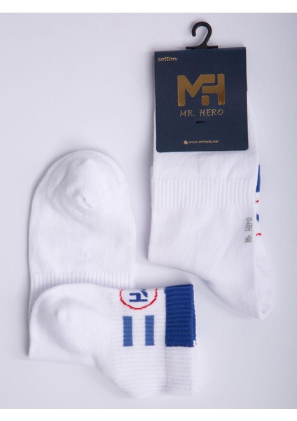 MRHERO Pamuk 6'lı Erkek Spor Tenis Çorabı 1076-MH BEYAZ