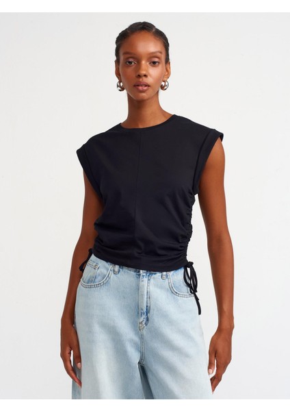 Yanları Büzgülü Taşlı T-Shirt fırsatları