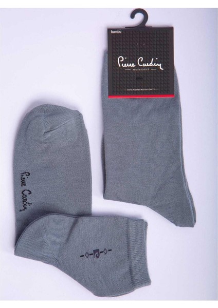 Bambu 6'lı Kısa Yarım Soket Çorap 3023- Pc Gri
