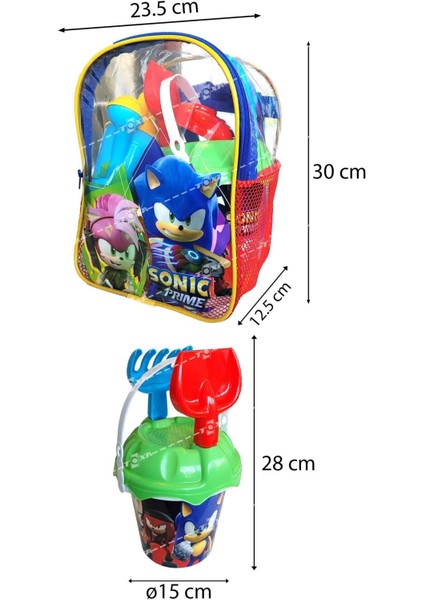 Kova Set Sırt Çantalı 8 Parça Pj Masks Plaj Deniz Kum Kovası  Seti Pijamaskeliler Lisanslı Oyuncak