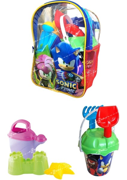 Kova Set Sırt Çantalı 8 Parça Pj Masks Plaj Deniz Kum Kovası  Seti Pijamaskeliler Lisanslı Oyuncak