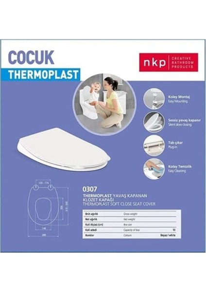 Çocuk Klozet Kapağı - Yavaş Kapanan Nkp 0307