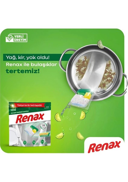 Renax Bulaşık Makine Kapsülü 220' Li (5X44 Adet)