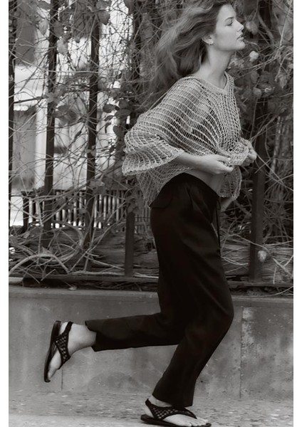 Siyah Ayarlanabilir Bel Rahat Kesim Pantolon MG2161 indirimleri