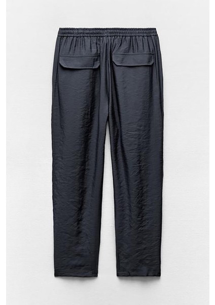 Füme Ayarlanabilir Bel Rahat Kesim Pantolon MG2161 modelleri