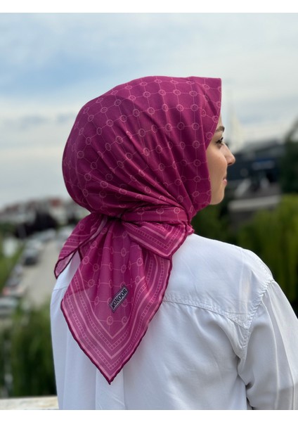 Pamuklu Soft Eşarp Monogram Desen