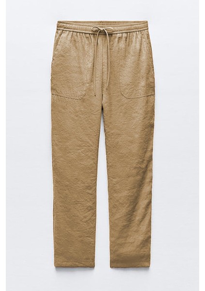Camel Ayarlanabilir Bel Rahat Kesim Pantolon MG2161
